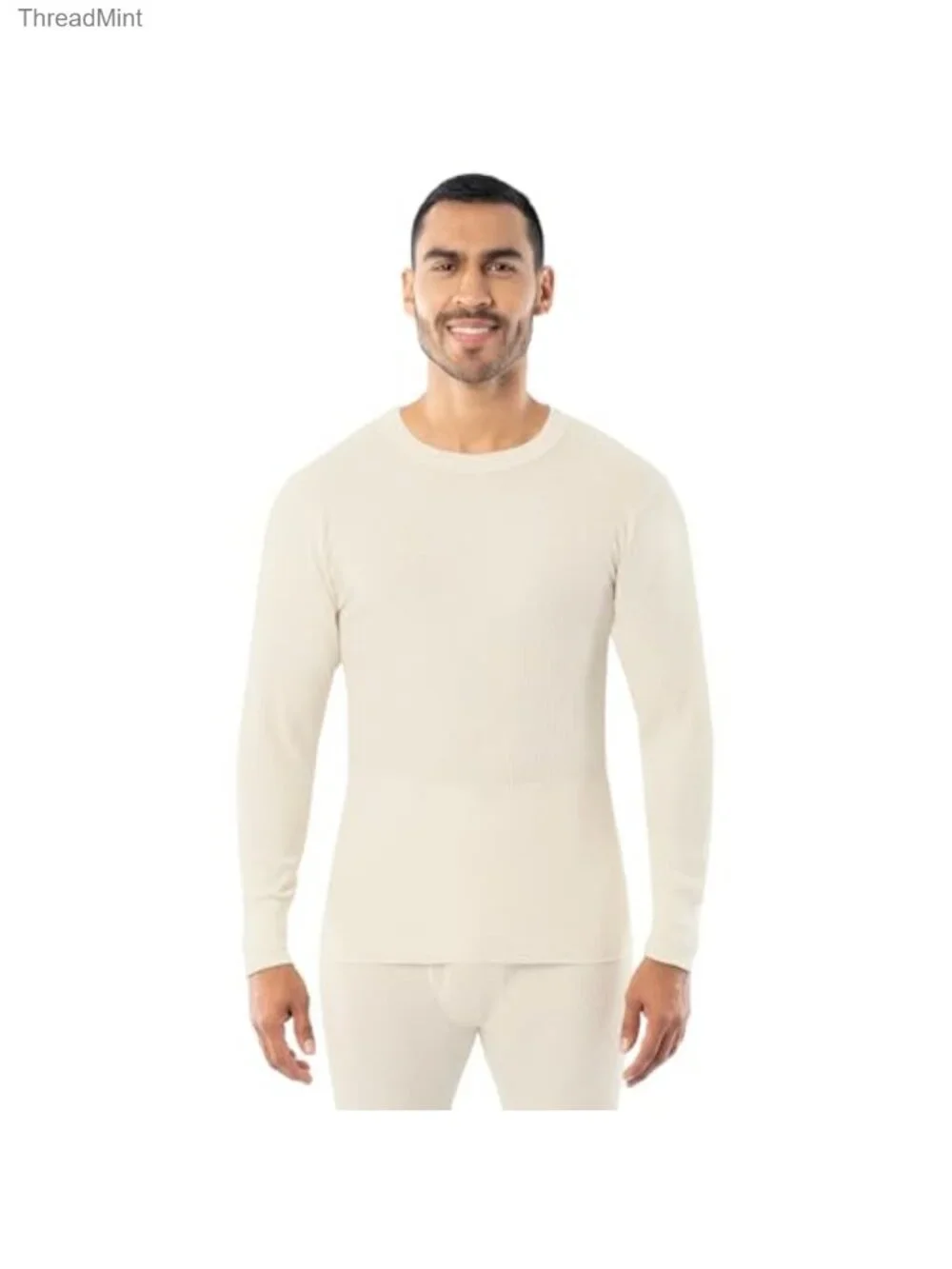 Heavyweight Cotton Waffle Thermal Crew Long Sleeve Undershirt